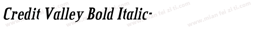 Credit Valley Bold Italic字体转换